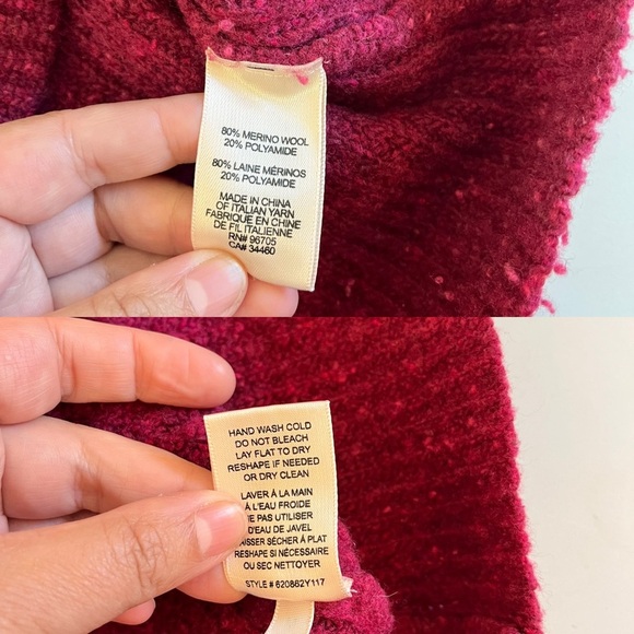 La Vie Rebecca Taylor Red Ribbed Peplum Sweater - Picture 12 of 16